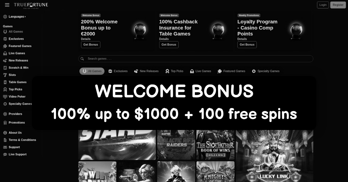 True Fortune Casino | Top Mobile Casino Bonus Offers USA