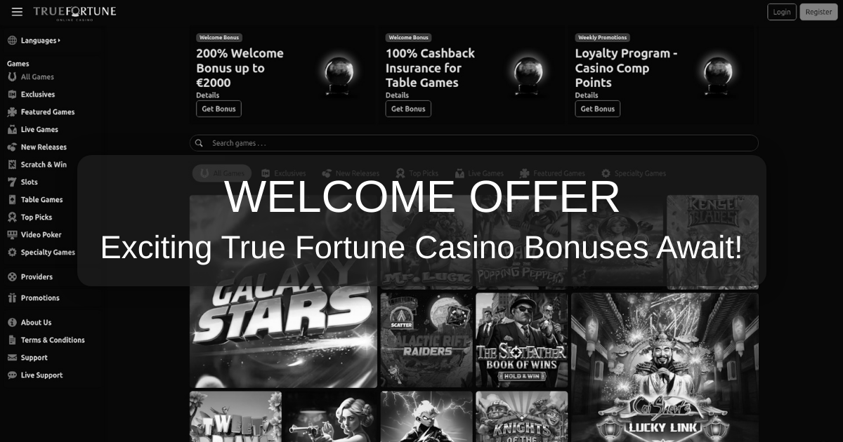 2026 True Fortune Casino Bonuses - Verified Offers USA